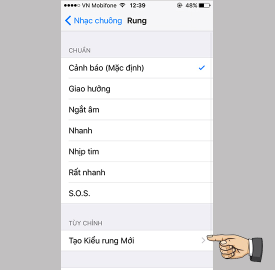 Tạo kiểu rung mới
