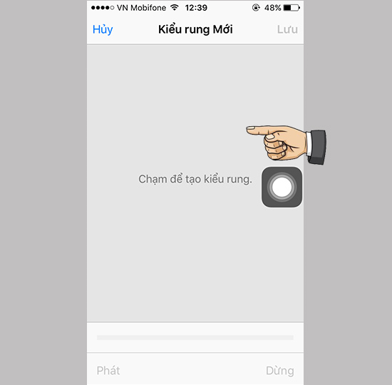 Chạm để tạo kiểu rung