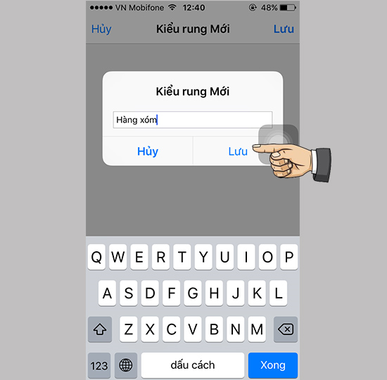 Lưu > nhập tên