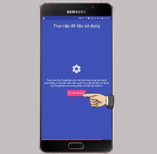 Chọn Đi tới cài đặt