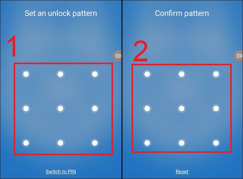 Vẽ và xác nhận khóa màn hình hình vẽ