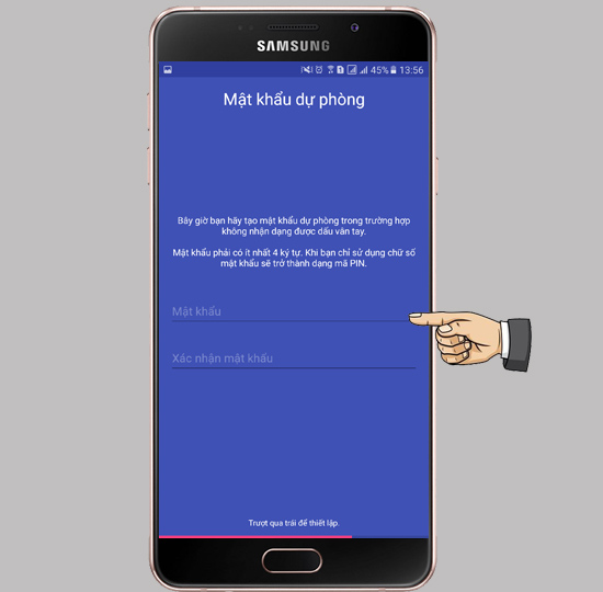 Nhập mật khẩu dự phòng