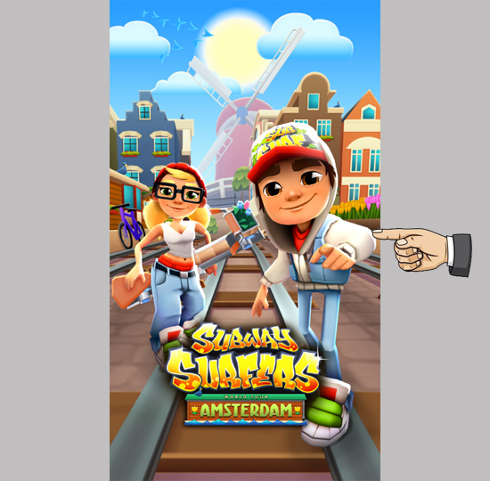 Hình ảnh về game Subway Surfers trên Samsung Galaxy J2 Prime