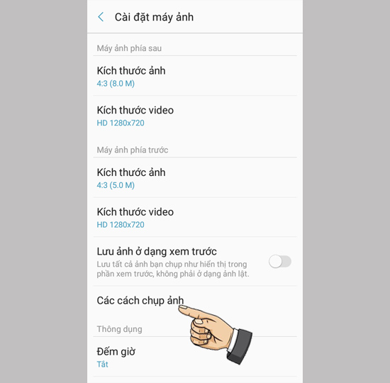 Vào các cách chụp ảnh