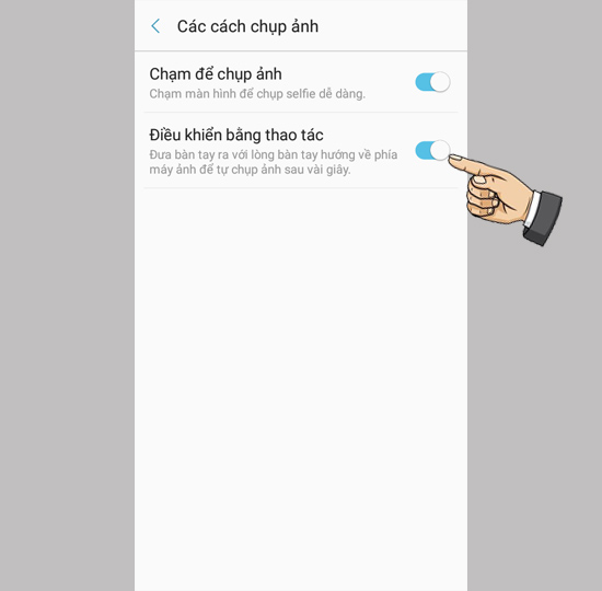 Điều khiển bằng thao tác