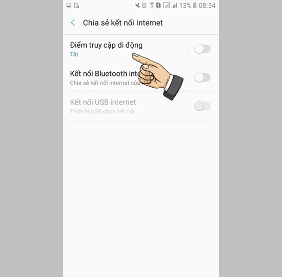 Vào điểm truy cập di động