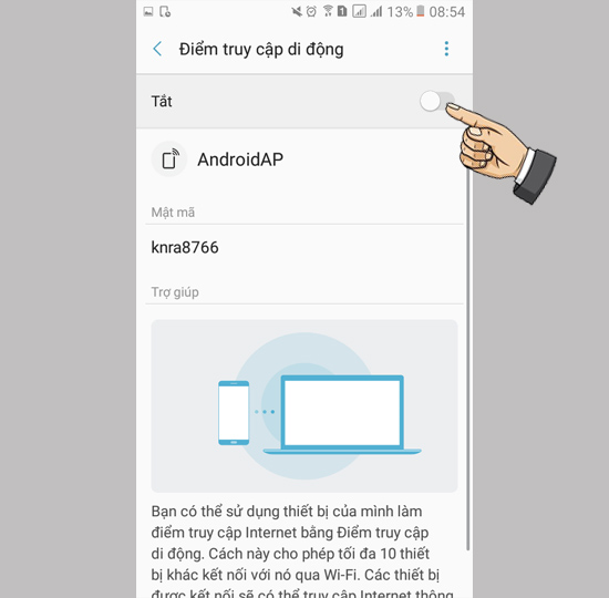 Bật điểm truy cập di động