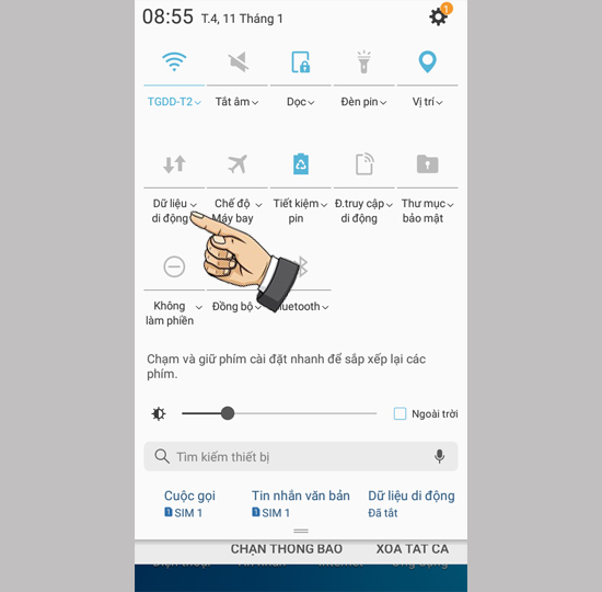 Bật dữ liệu di động