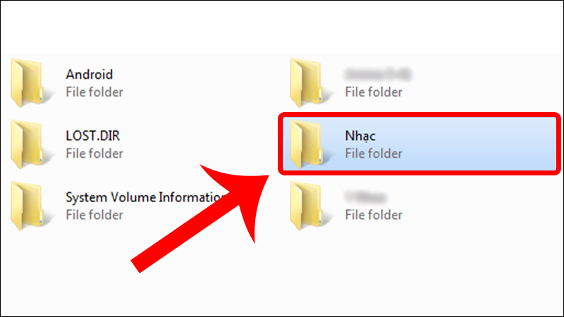Vào file chứa nhạc chuông cần xóa