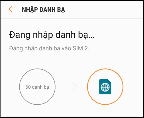 Việc còn lại chỉ là chờ quá trình chép danh bạ :D 