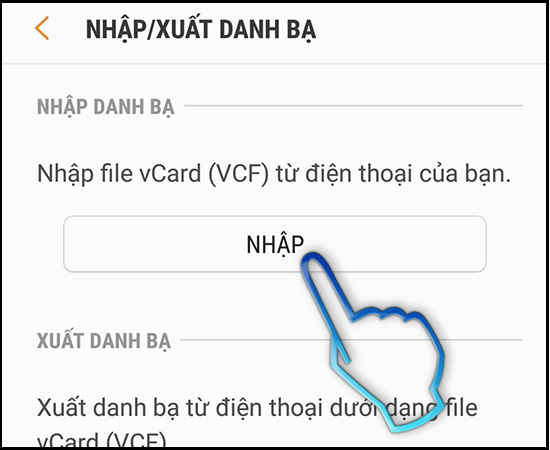 Bước 5: Chọn Nhập.