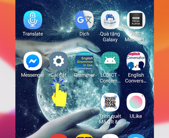 Bước 1: Đầu tiên bạn vào Điên thoại trên màn hình chính.