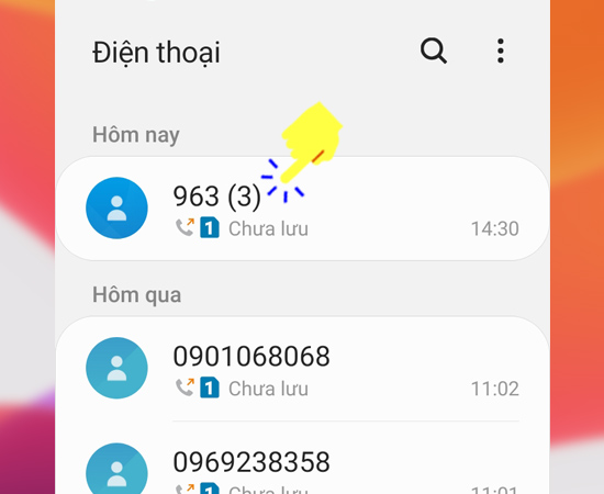 Bước 2: Tiếp theo bạn hãy chọn Số điện thoại cần chặn.