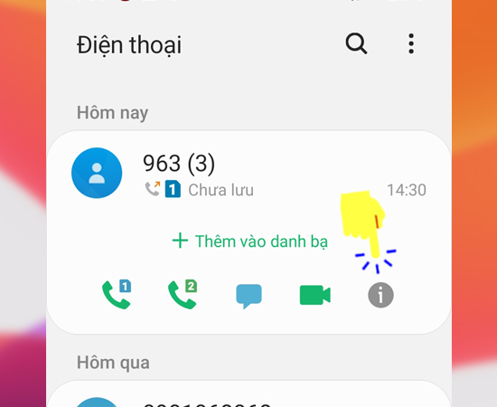 Bước 3: Kế tiếp bạn hãy chọn vào biểu tượng (i).