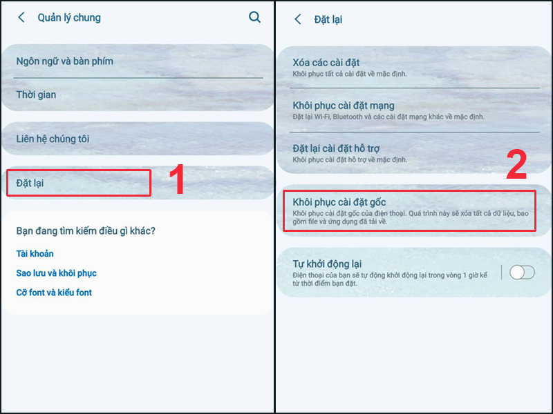 Bạn hãy thử khôi phục cài đặt gốc cho điện thoại Samsung của mình