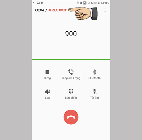 Bước 2: Đang ghi &acirc;m.