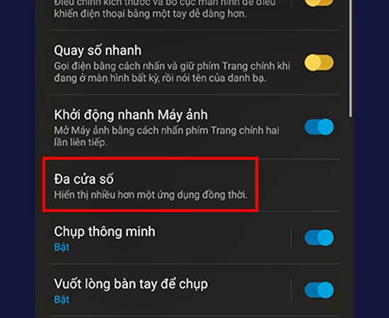 Bước 3: Chọn Đa cửa sổ.