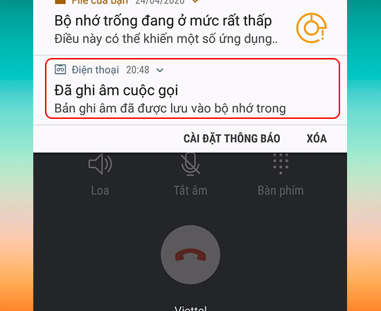 Mở bản ghi âm