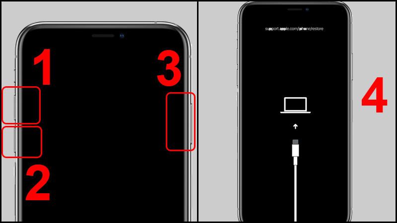 Cách vào Recovery Mode của iPhone 8, iPhone SE 2020 và iPhone có FaceID