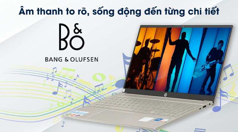 Laptop HP Pavilion 15 được trang bị công nghệ âm thanh Bang & Olufsen