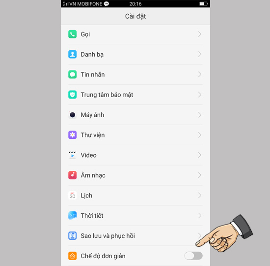 Chế độ đơn giản