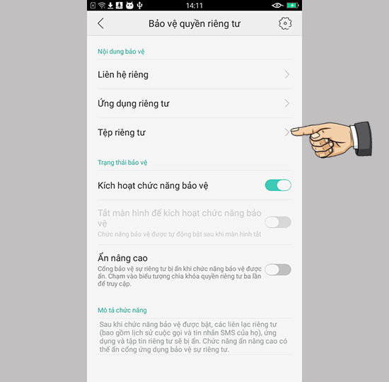 Tệp riêng tư.