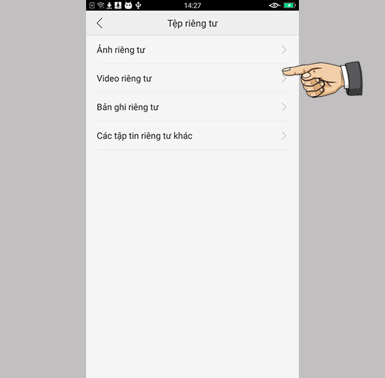 Video riêng tư.
