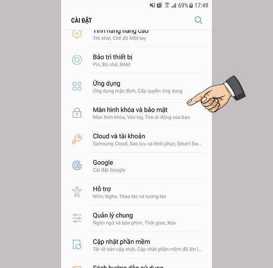 Màn hình khoá và bảo mật