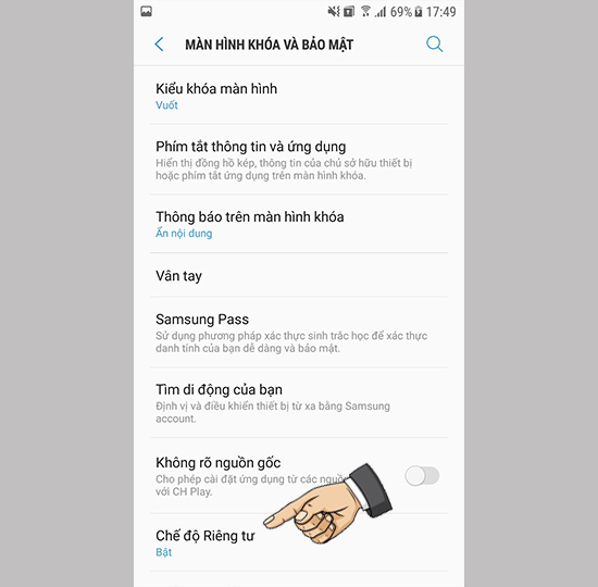 Chế độ riêng tư
