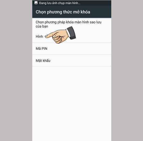 Bước 5: Chọn kiểu bảo mật.
