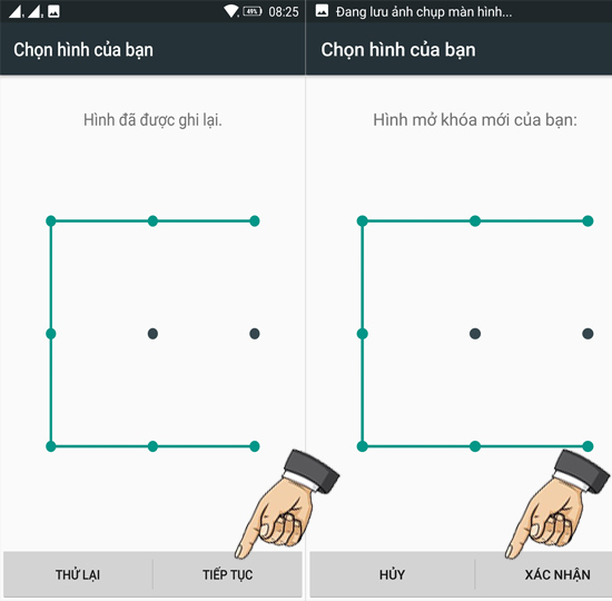 Bước 6: Hoàn tất thiết lập màn hình khóa.