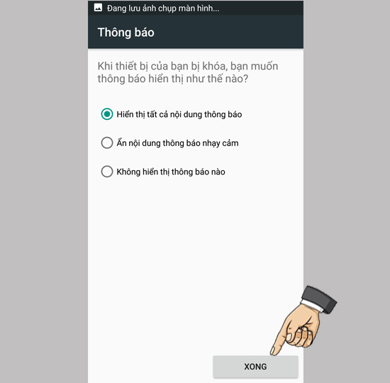 Bước 7: Chọn Xong