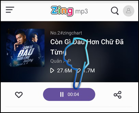 Bước 4: Phát nhạc như bình thường.