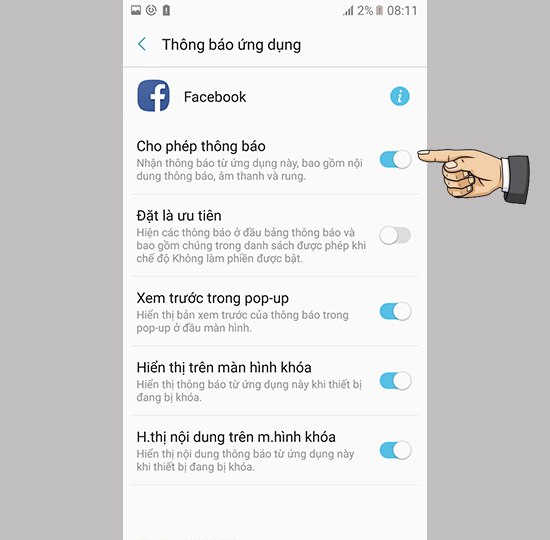 Cho ph&eacute;p th&ocirc;ng b&aacute;o