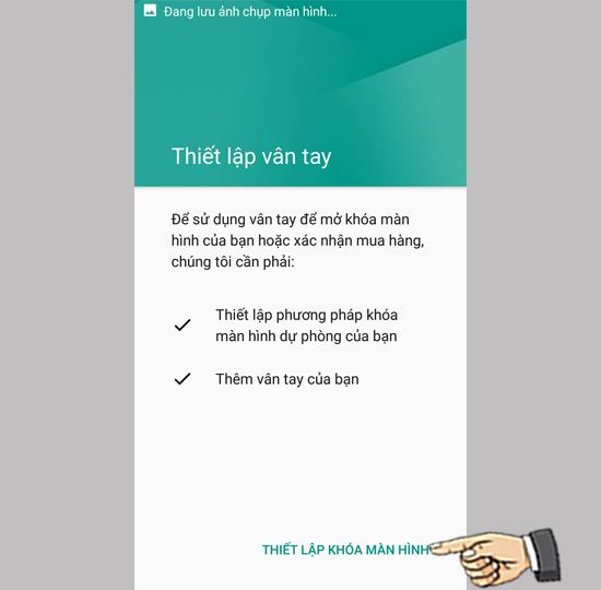 Bước 4: Chọn Thiết lập khóa màn hình