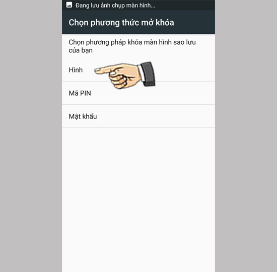 Bước 5: Chọn kiểu bảo mật.