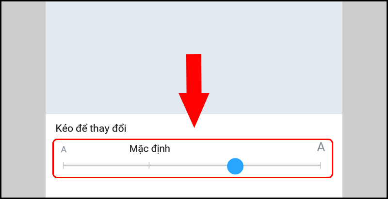 Tùy chỉnh cỡ chữ phù hợp