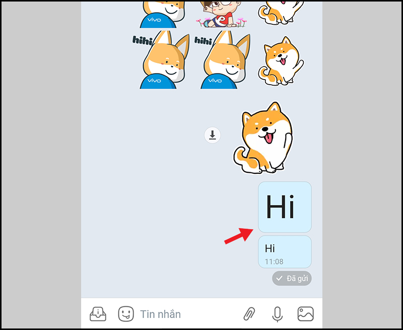 Chữ đã được thay đổi kích thước