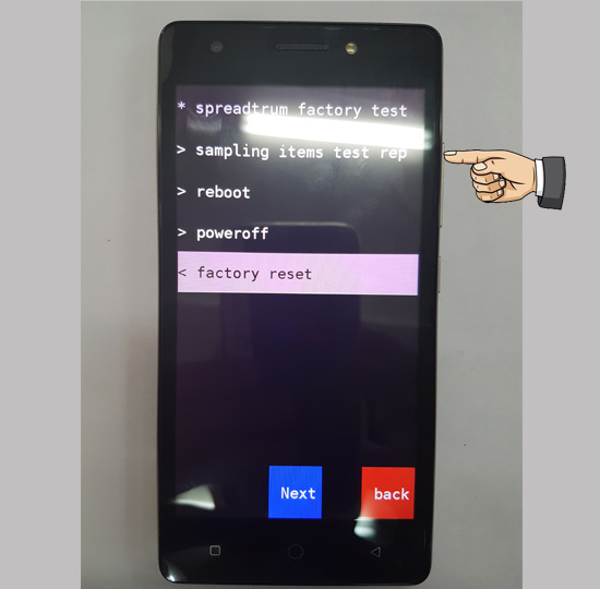 Chuyển xuống factory reset