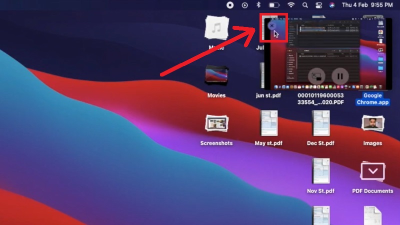 Nhấn biểu tượng dấu X ở g&oacute;c tr&ecirc;n b&ecirc;n tr&aacute;i video để tắt