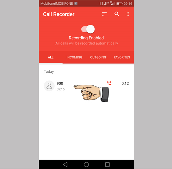 Mở ứng dụng để nghe lại