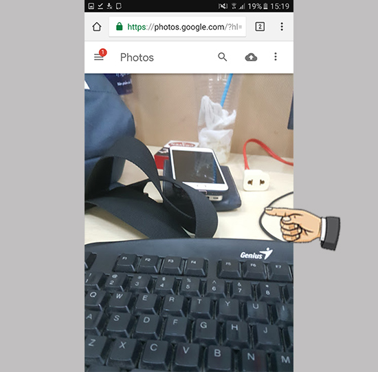 Đăng nhập tài khoản google > chọn ảnh tải về