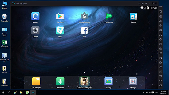 Vậy là ta đã cài đặt thành công Nox App Player