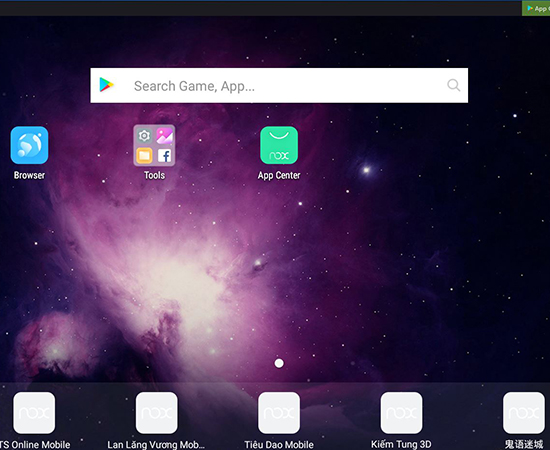 Bước 7: Bấm Login Later hoặc Login bằng gmail để vào giao diện chính của Nox.