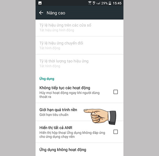 Giới hạn quá trình nền