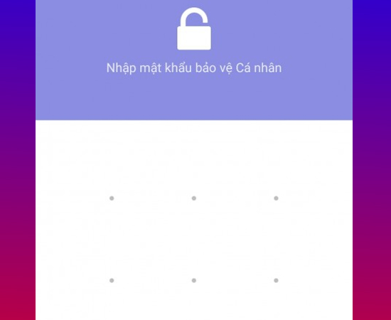 Nhập mật khẩu bảo vệ Cá nhân