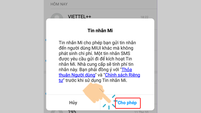 Chấp nhận dịch vụ 