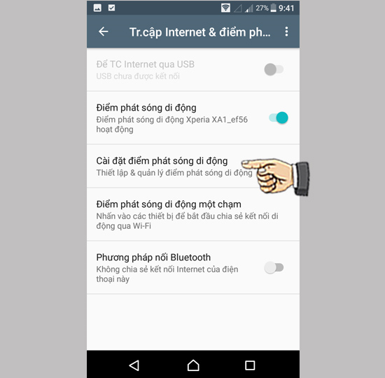 phat 3g tren sony xa1