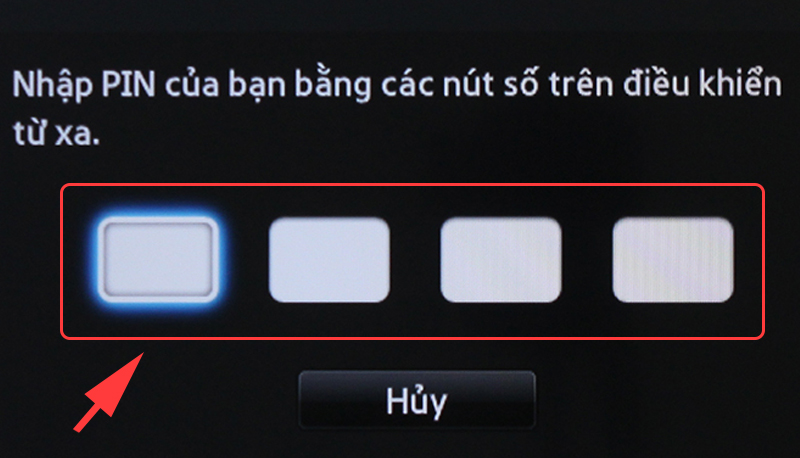 Cách đổi mã PIN trên tivi Samsung thường - Bước 3