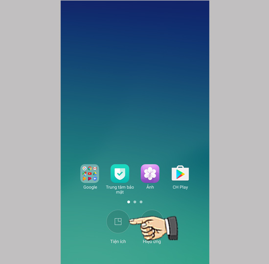 Bước 2: Chọn Tiện ích